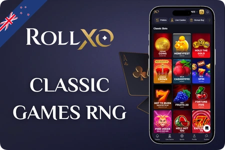 Roll XO NZ RNG blackjack roulette baccarat